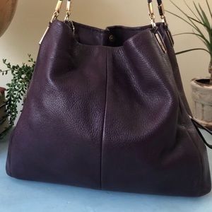 COACH Madison Phoebe Pebbled Leather Shoulder Bag